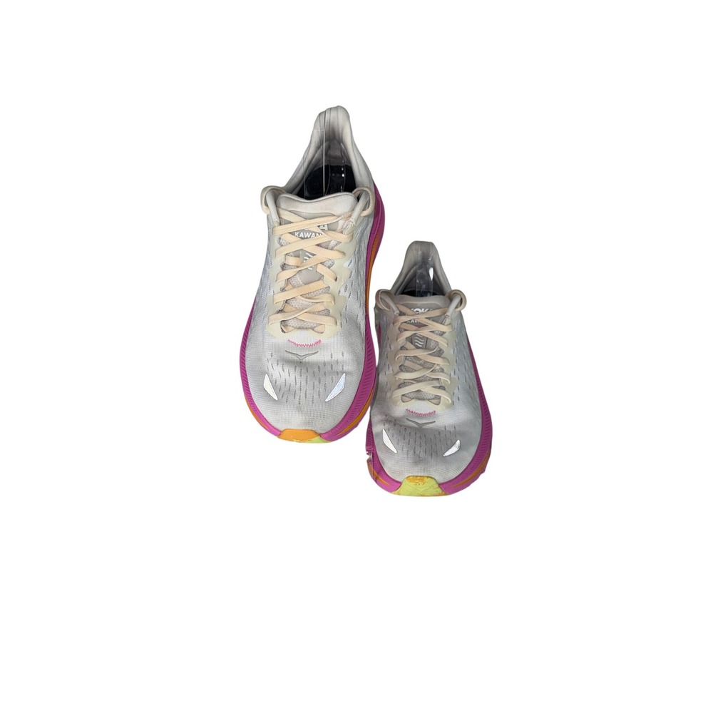 Hoka Kawana Womens Running Shoes White Nimbus Cloud Pink Size 8.5B